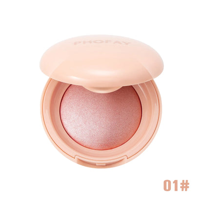 Luminous Powder Blush Glitter Highlighter Bronzer Palettes Longlasting Rose Shimmer Pink Pearl Soft Pinch Face Dropship