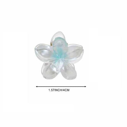 Gradient Frangipani Hair Clip 1PC Plumeria Hairpin Ins Style Ponytail Holder Barrette Sweet Shark Claws Party Hair Accessories