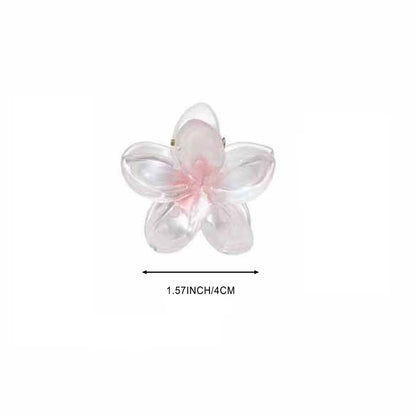 Gradient Frangipani Hair Clip 1PC Plumeria Hairpin Ins Style Ponytail Holder Barrette Sweet Shark Claws Party Hair Accessories