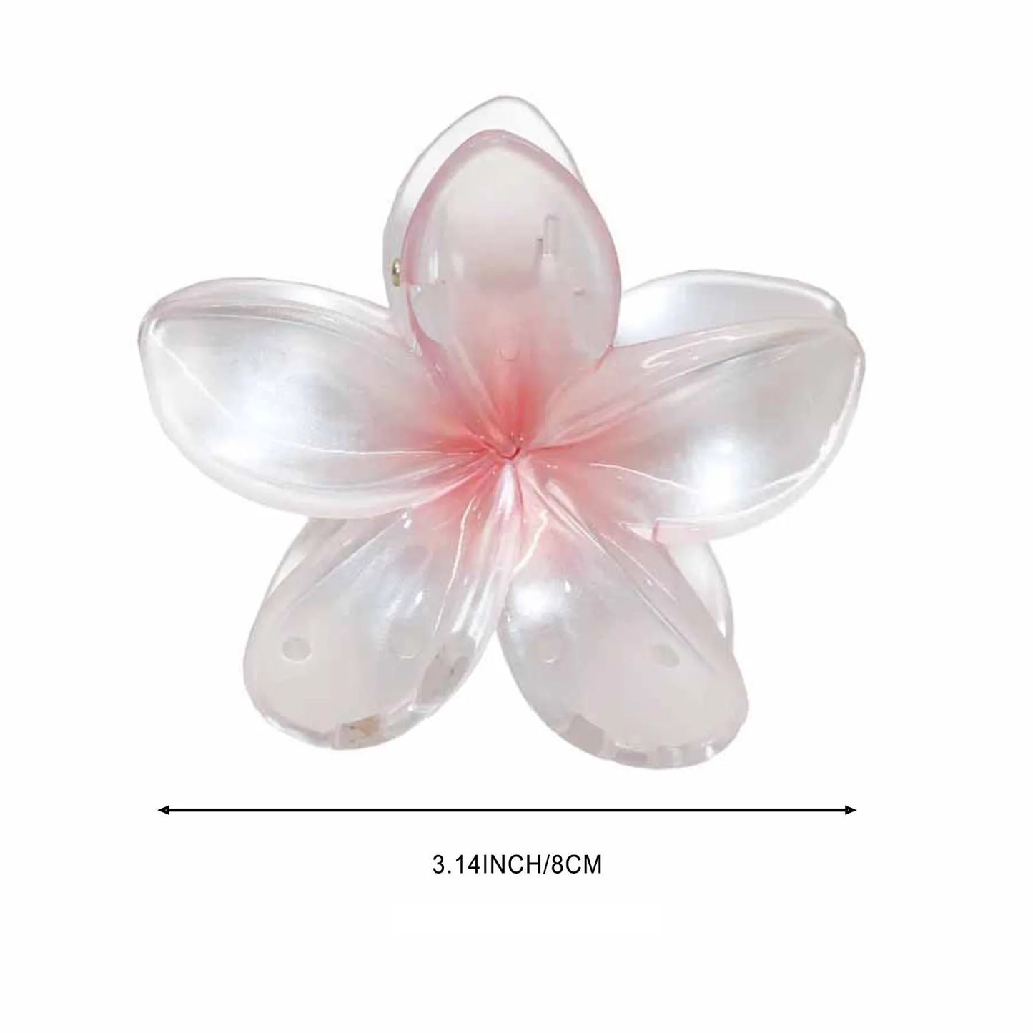 Gradient Frangipani Hair Clip 1PC Plumeria Hairpin Ins Style Ponytail Holder Barrette Sweet Shark Claws Party Hair Accessories