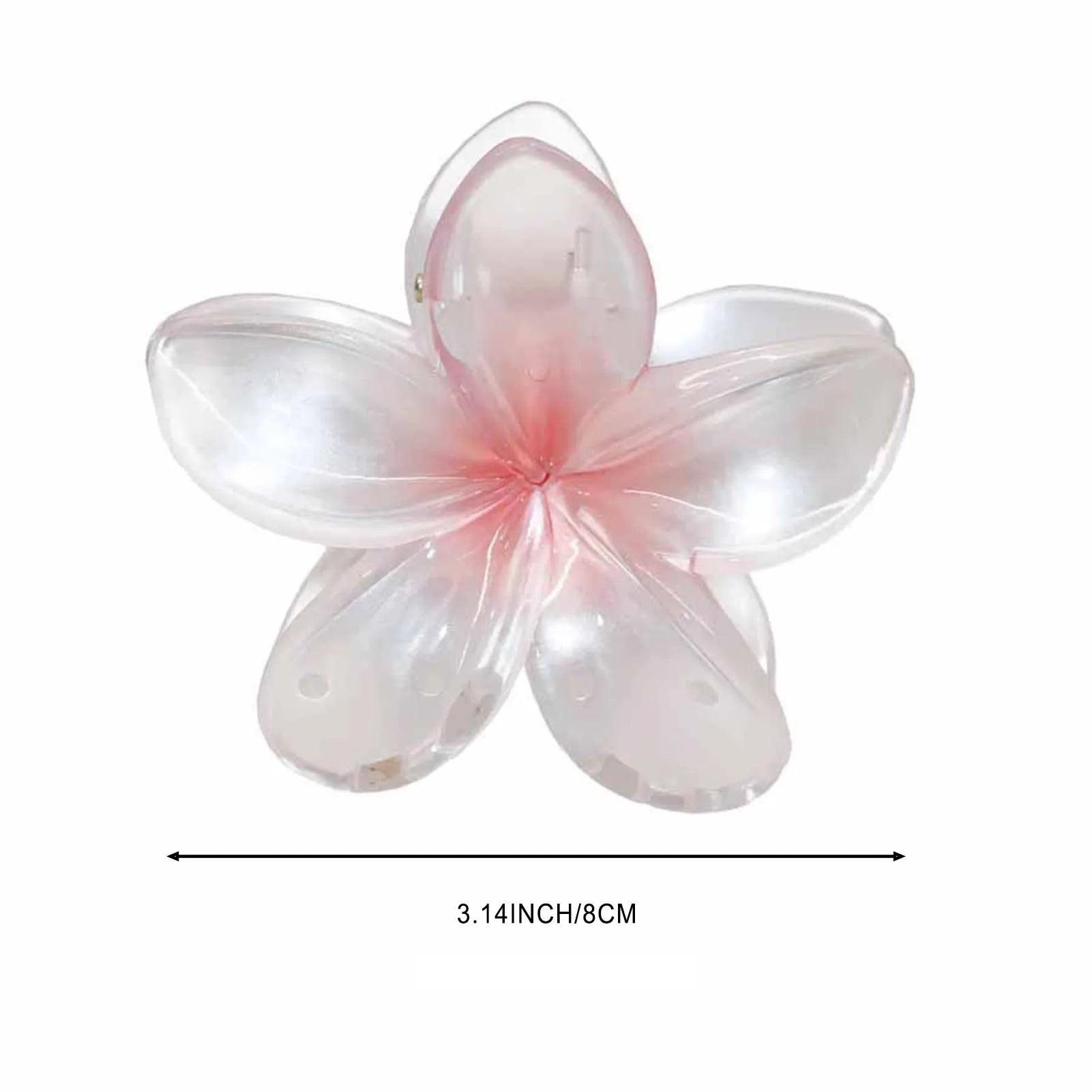 Gradient Frangipani Hair Clip 1PC Plumeria Hairpin Ins Style Ponytail Holder Barrette Sweet Shark Claws Party Hair Accessories