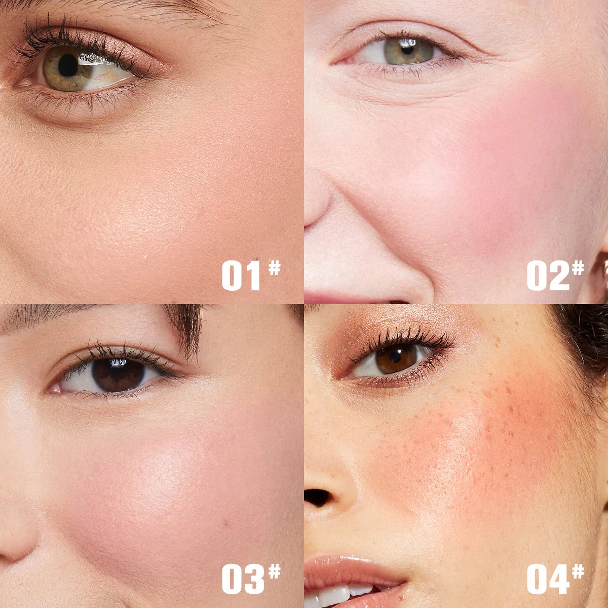 Luminous Powder Blush Glitter Highlighter Bronzer Palettes Longlasting Rose Shimmer Pink Pearl Soft Pinch Face Dropship